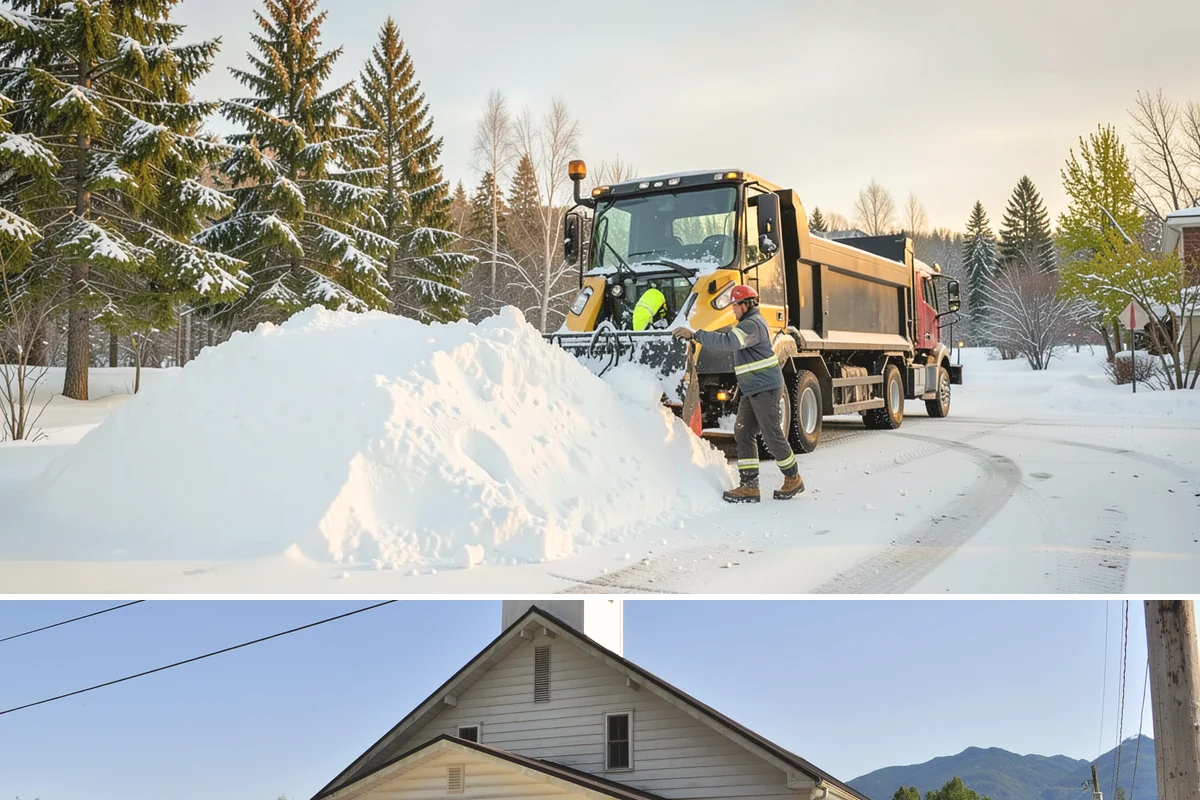 Police Station Snow Removal in Concrete, Skagit County, WA - Stations require reliable coverage from late November through February during lowland freeze events.