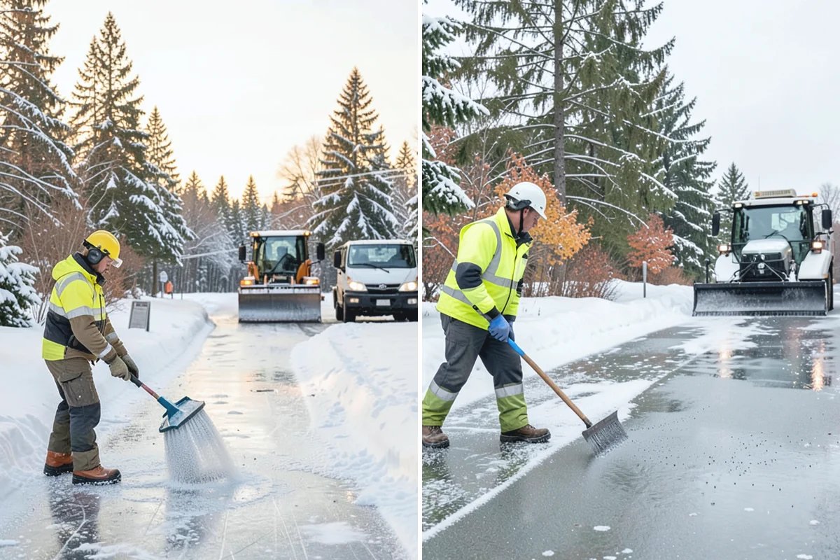 Police Station Snow Removal in Coupeville, Island County, WA - Identify patrol lots, sally ports, and public entrances