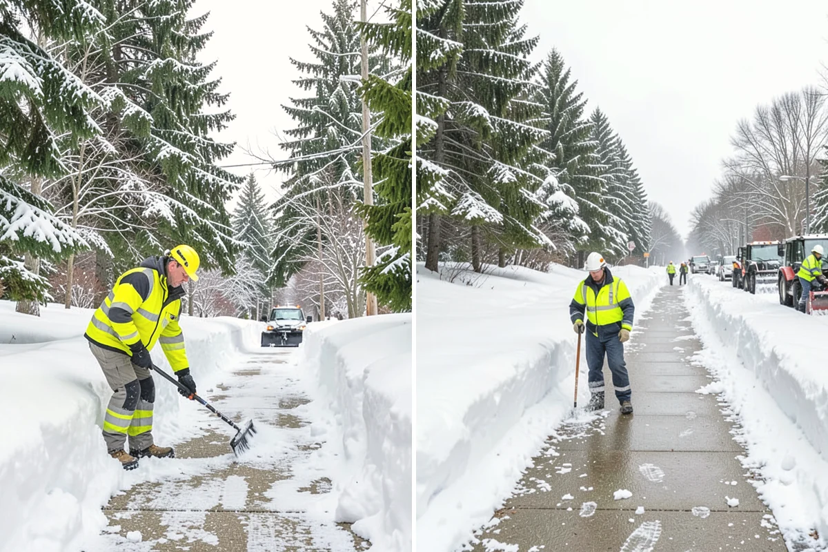 Police Station Snow Removal in Covington, King County, WA - Identify patrol lots, sally ports, and public entrances