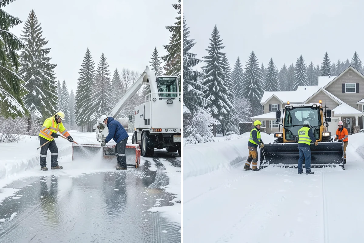 Police Station Snow Removal in Darrington, Snohomish County, WA - Identify patrol lots, sally ports, and public entrances