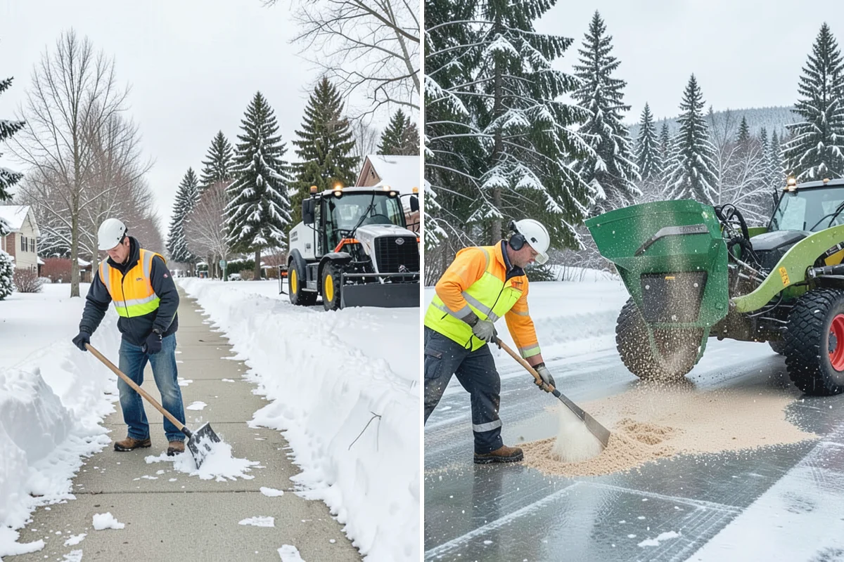 Police Station Snow Removal in Des Moines, King County, WA - Identify patrol lots, sally ports, and public entrances