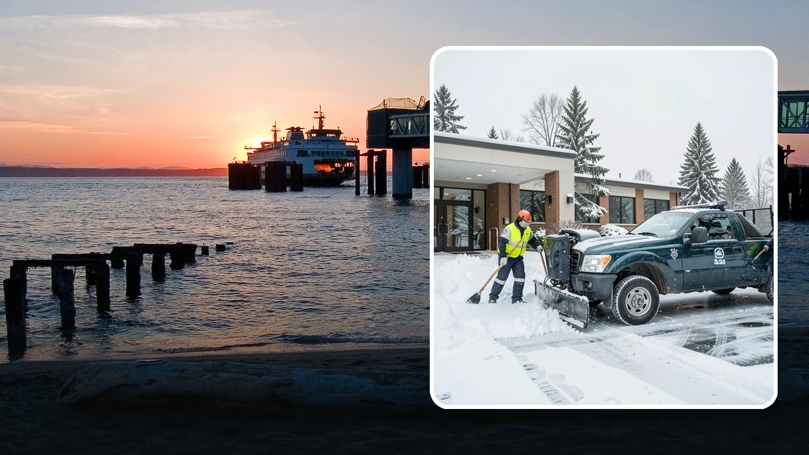Police Station Snow Removal in Edmonds, Snohomish County, WA - We keep police station lots, sally ports, and secure entrances clear so patrol vehicles and personnel move without delay in any...