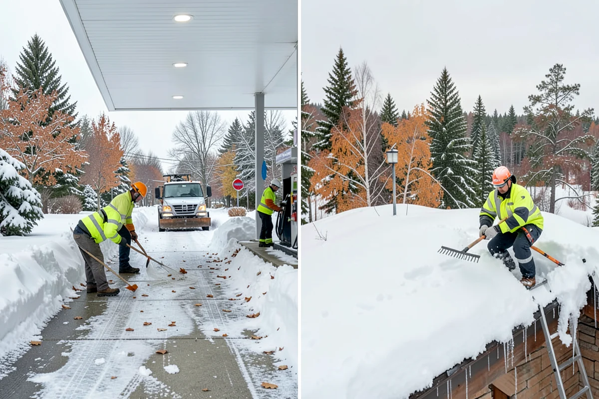 Police Station Snow Removal in Everett, Snohomish County, WA - Identify patrol lots, sally ports, and public entrances