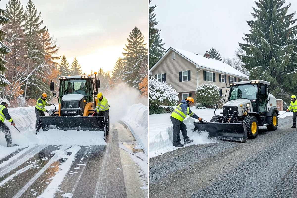 Police Station Snow Removal in Fircrest, Pierce County, WA - Identify patrol lots, sally ports, and public entrances