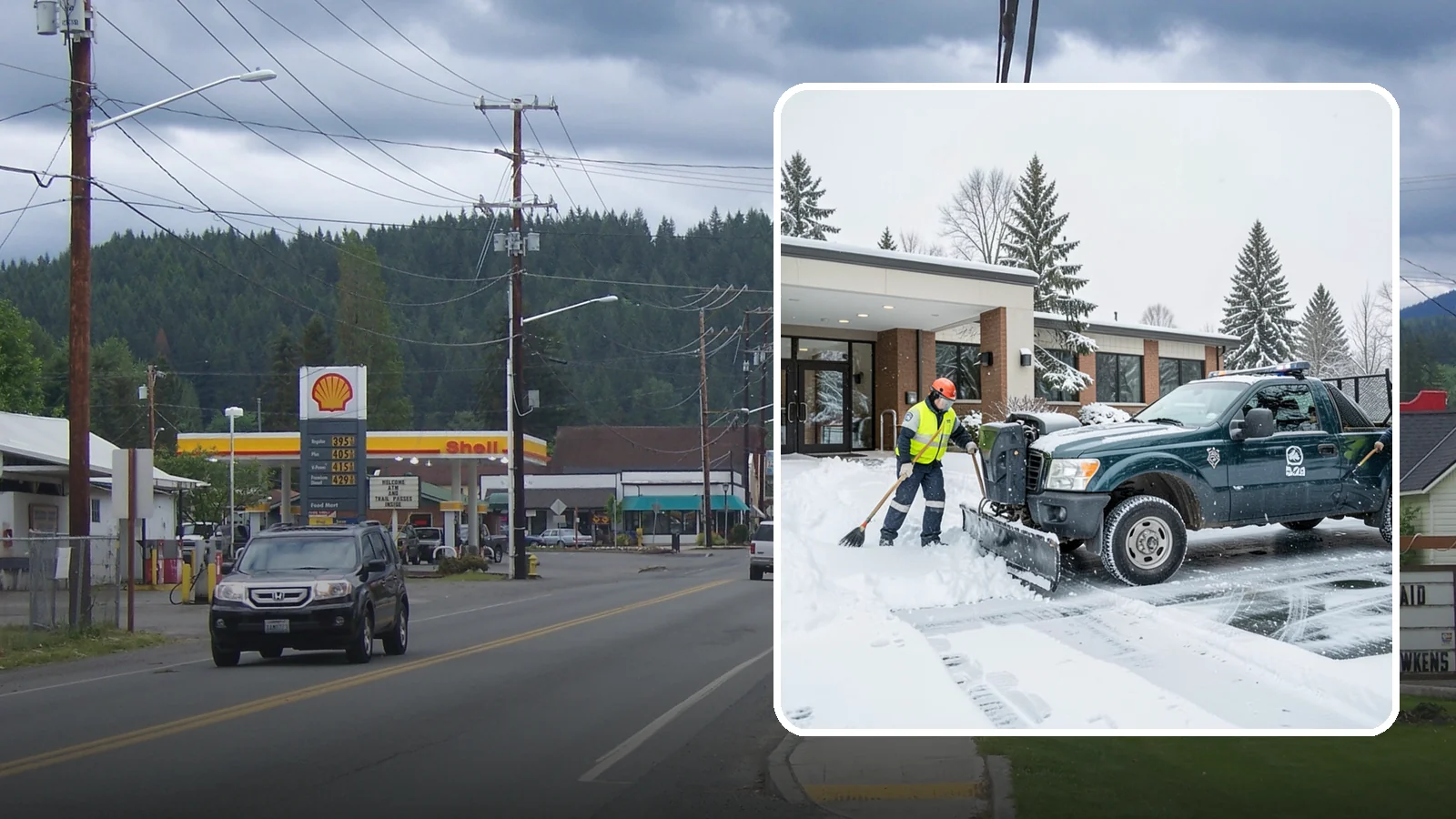 Police Station Snow Removal in Granite Falls, Snohomish County, WA - We keep police station lots, sally ports, and secure entrances clear so patrol vehicles and personnel move without delay in any...