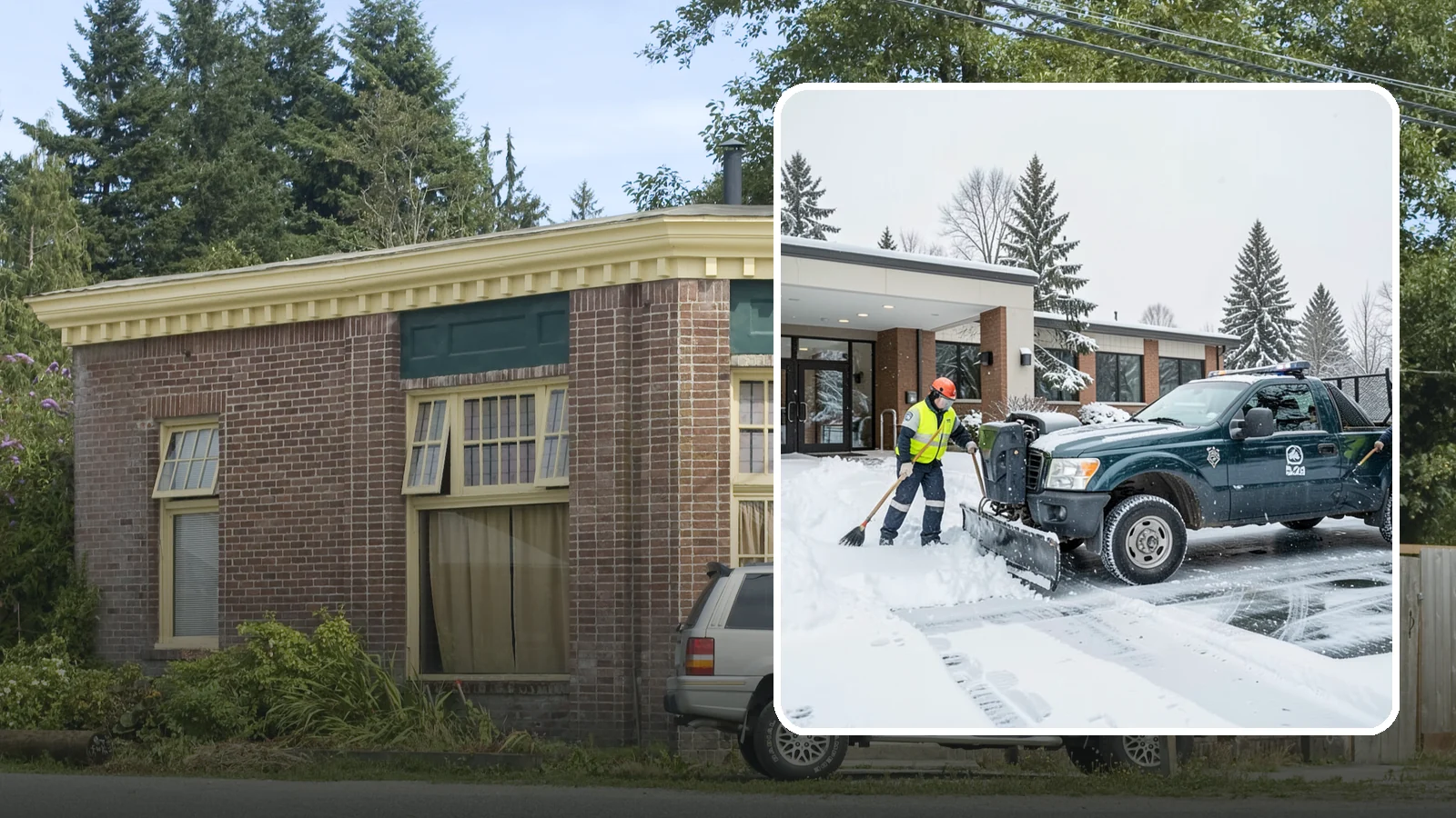 Police Station Snow Removal in Hamilton, Skagit County, WA - We keep police station lots, sally ports, and secure entrances clear so patrol vehicles and personnel move without delay in any...