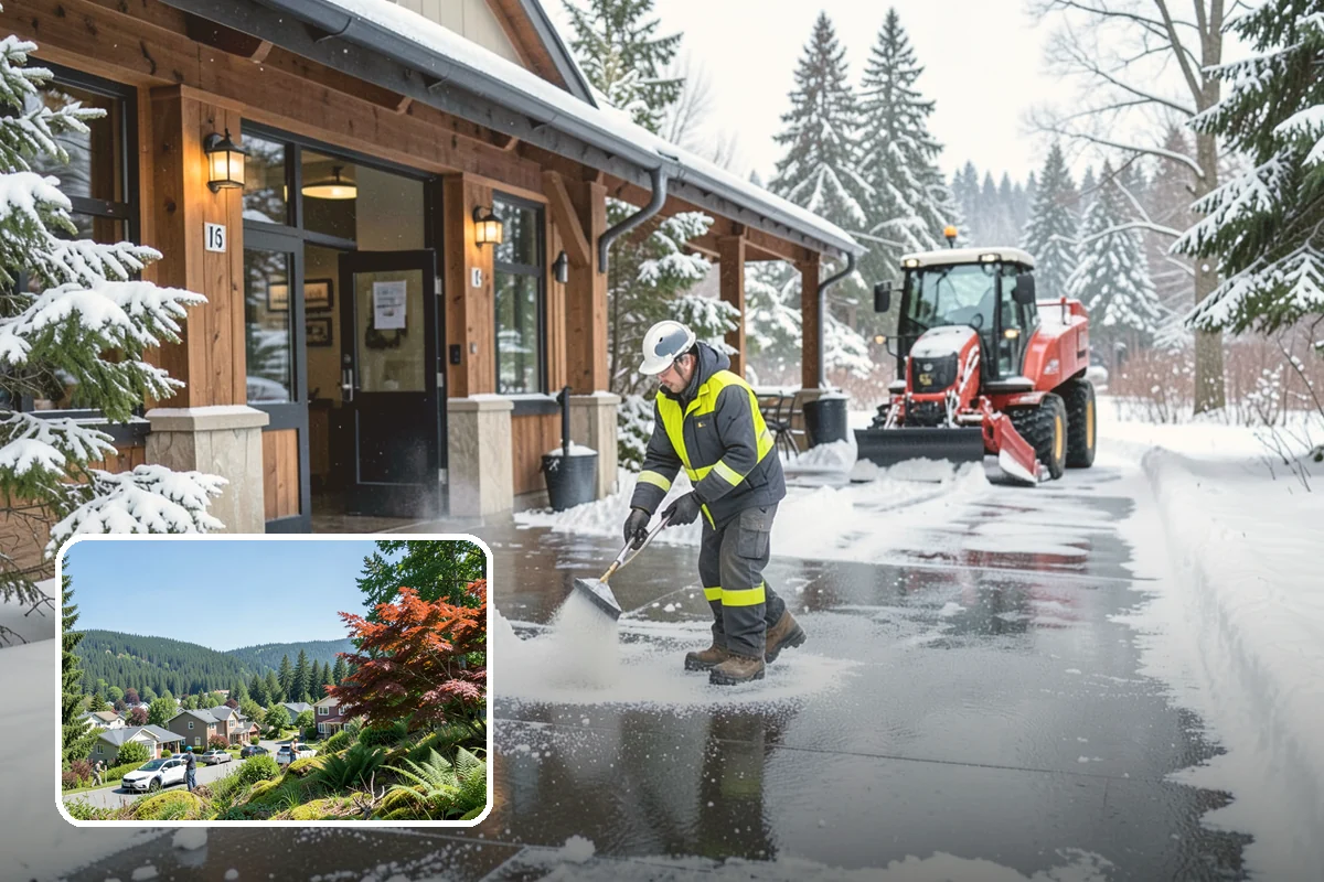 Police Station Snow Removal in Index, Snohomish County, WA - Patrol and staff lots cleared around the clock