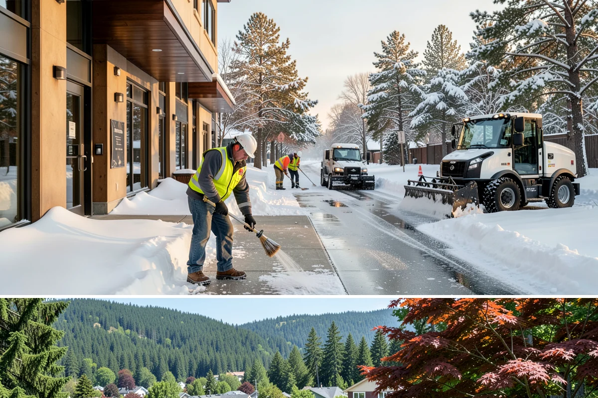 Police Station Snow Removal in Index, Snohomish County, WA - Stations require reliable coverage from late November through February during lowland freeze events.
