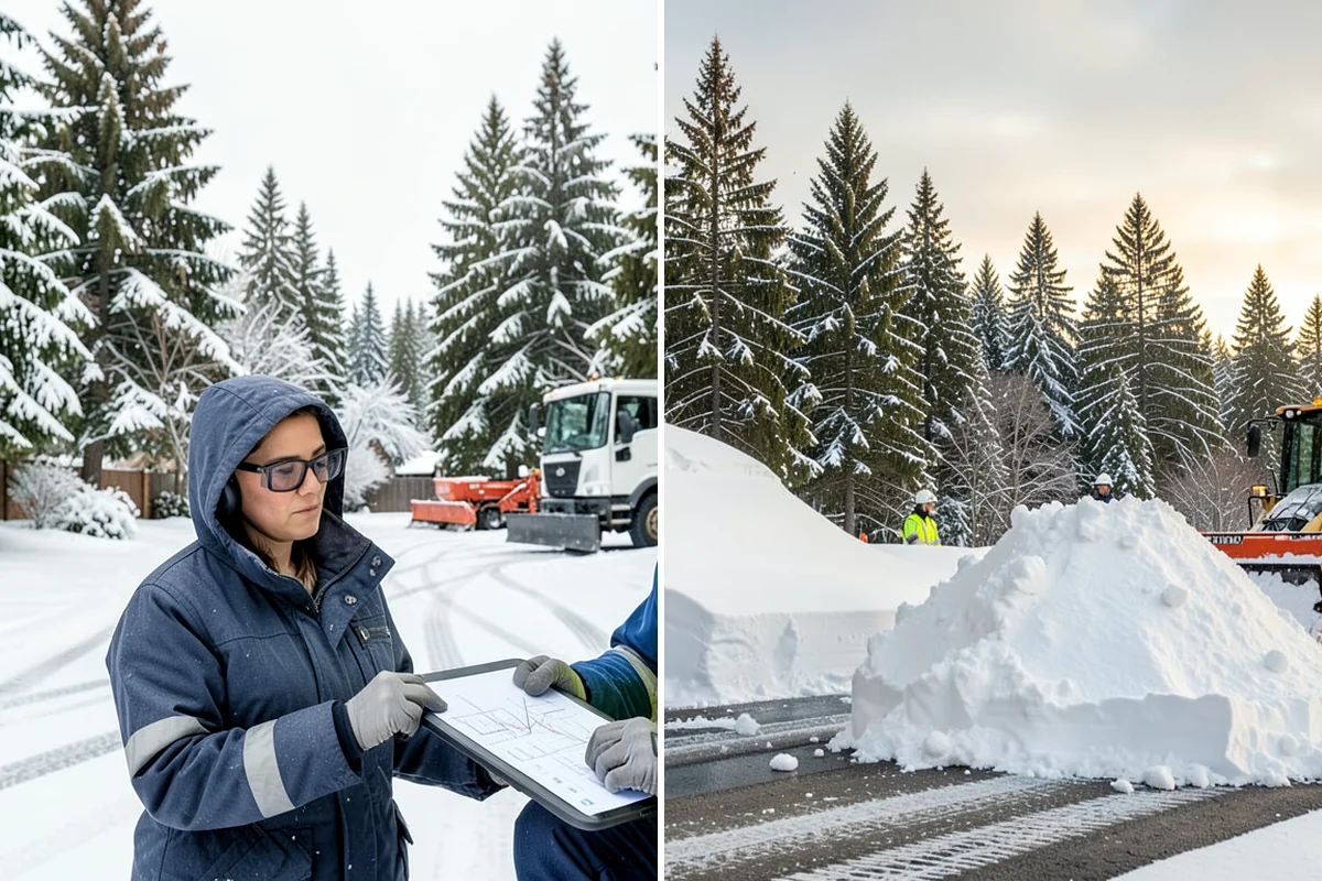 Police Station Snow Removal in Kenmore, King County, WA - Identify patrol lots, sally ports, and public entrances