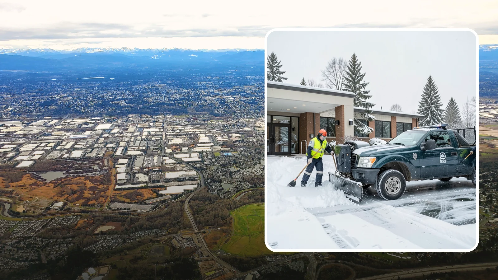 Police Station Snow Removal in Kent, King County, WA - We keep police station lots, sally ports, and secure entrances clear so patrol vehicles and personnel move without delay in any...