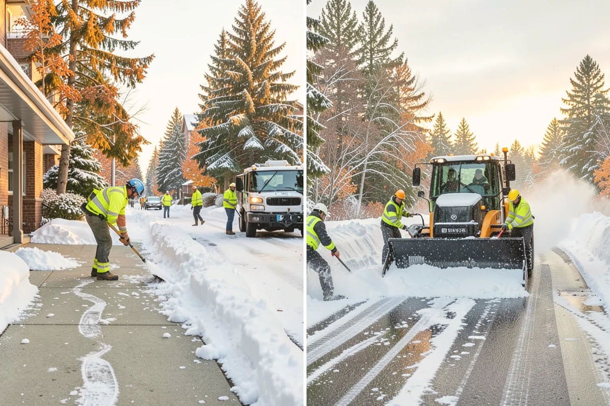 Police Station Snow Removal in Kent, King County, WA - Identify patrol lots, sally ports, and public entrances
