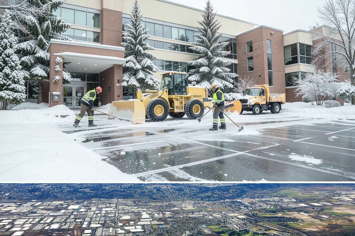 Police Station Snow Removal in Kent, King County, WA - Stations require reliable coverage from late November through February during lowland freeze events.