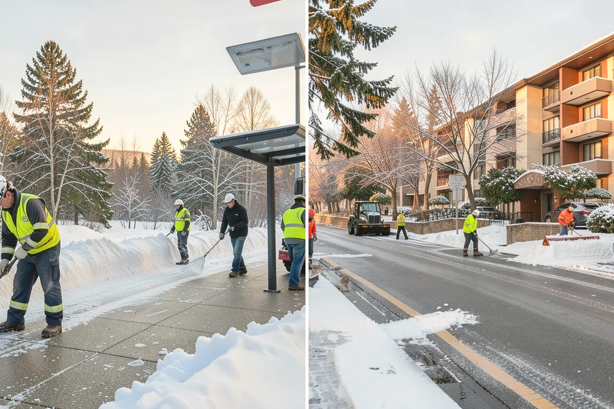 Police Station Snow Removal in Lake Stevens, Snohomish County, WA - Identify patrol lots, sally ports, and public entrances