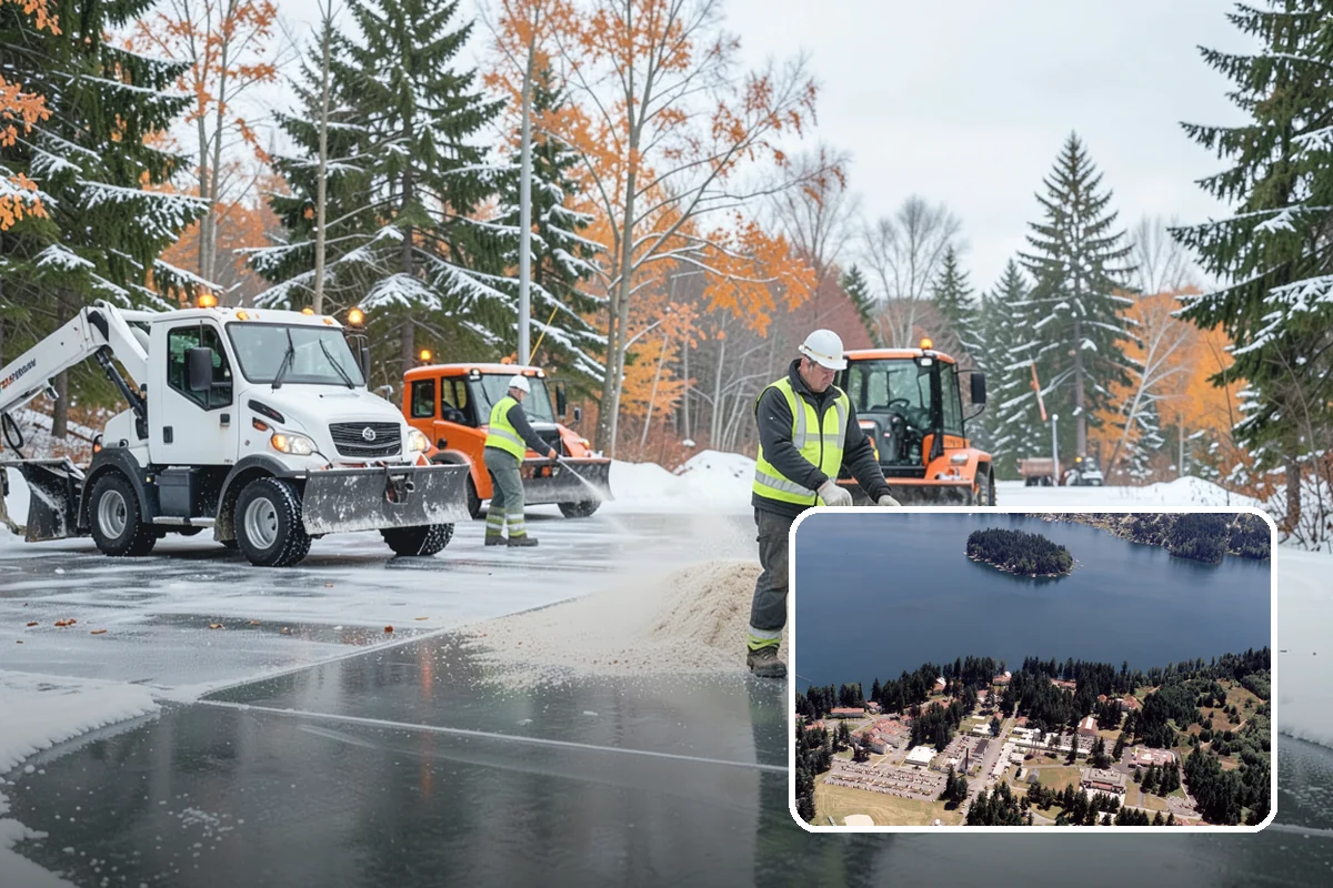 Police Station Snow Removal in Lakewood, Pierce County, WA - Patrol and staff lots cleared around the clock