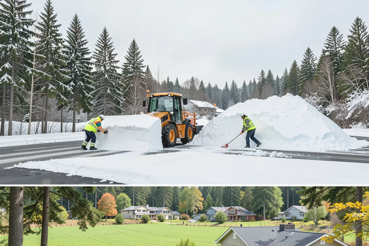 Police Station Snow Removal in Lyman, Skagit County, WA - Stations require reliable coverage from late November through February during lowland freeze events.