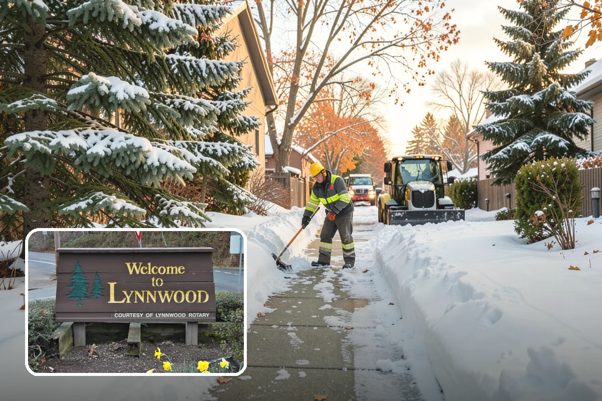 Police Station Snow Removal in Lynnwood, Snohomish County, WA - Patrol and staff lots cleared around the clock