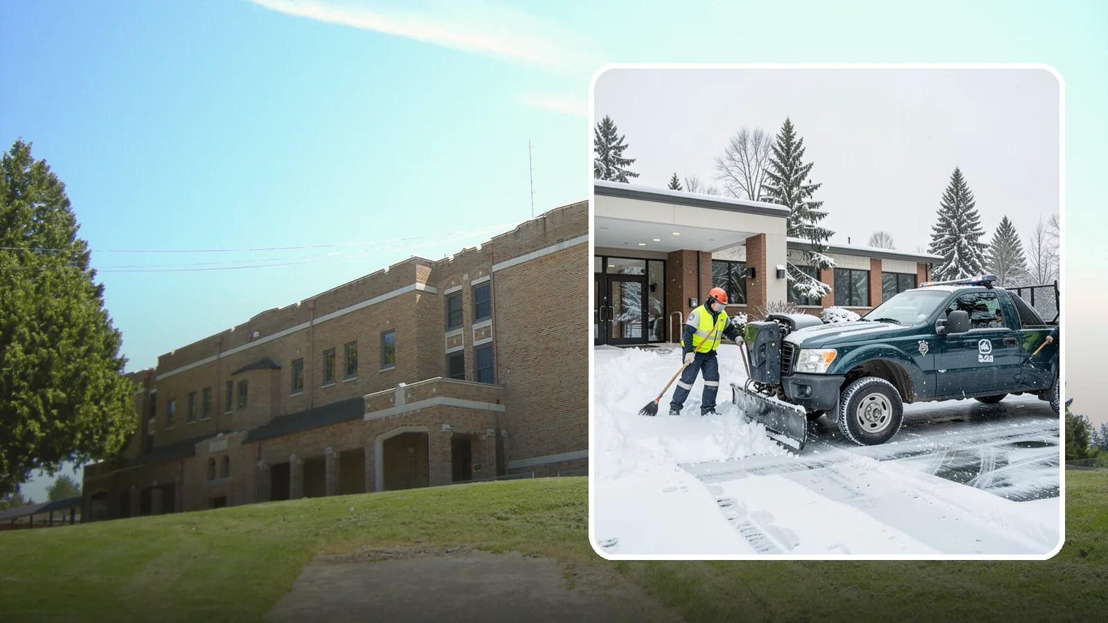 Police Station Snow Removal in Maple Valley, King County, WA - We keep police station lots, sally ports, and secure entrances clear so patrol vehicles and personnel move without delay in any...