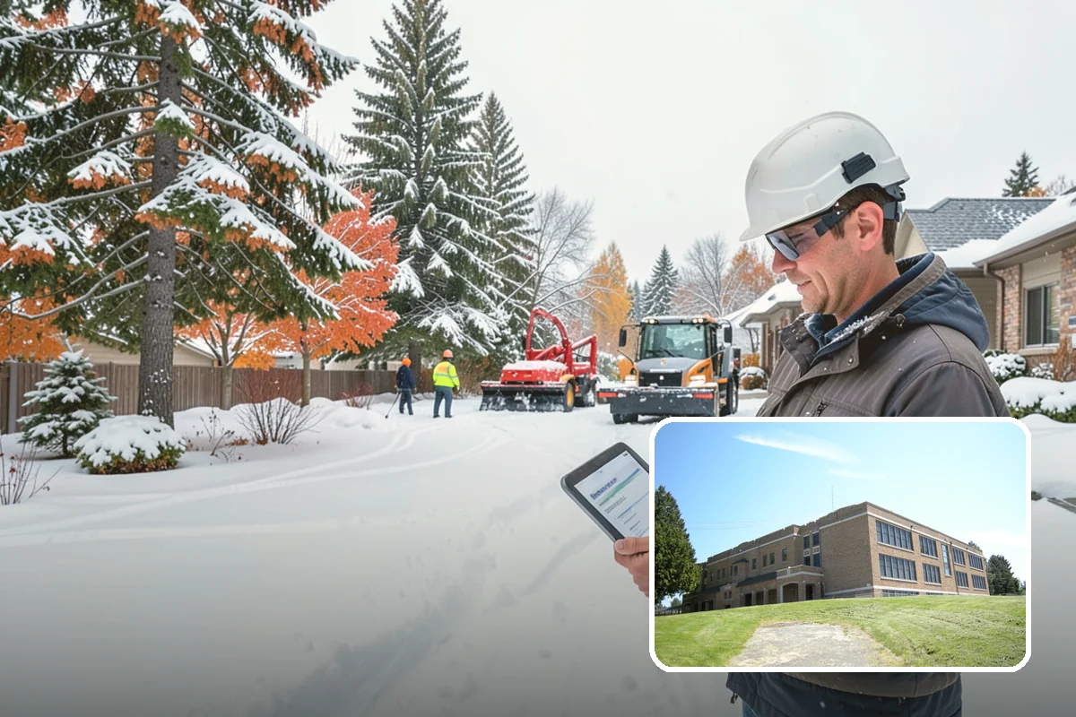Police Station Snow Removal in Maple Valley, King County, WA - Patrol and staff lots cleared around the clock