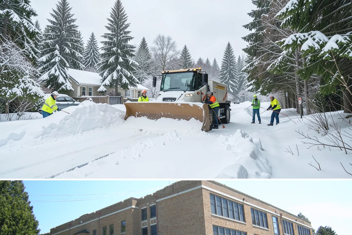 Police Station Snow Removal in Maple Valley, King County, WA - Stations require reliable coverage from late November through February during lowland freeze events.