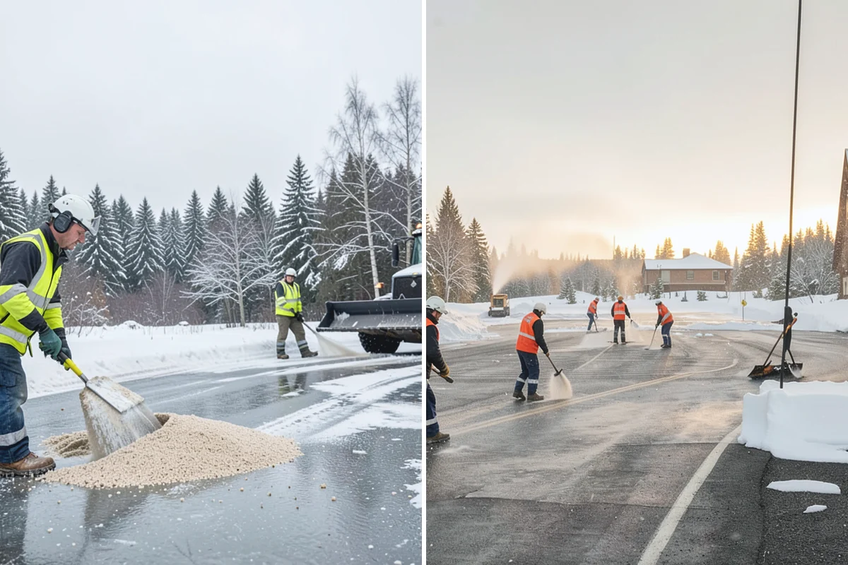 Police Station Snow Removal in Marysville, Snohomish County, WA - Identify patrol lots, sally ports, and public entrances