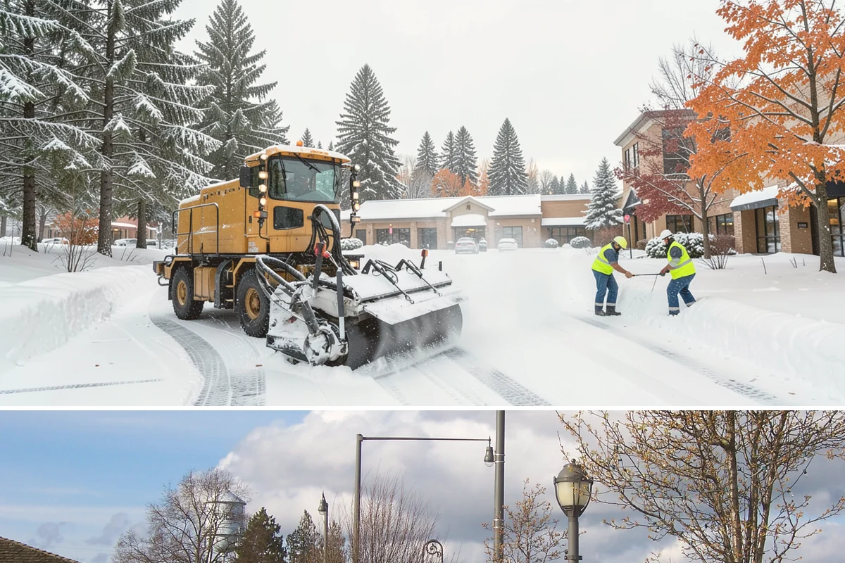 Police Station Snow Removal in Marysville, Snohomish County, WA - Stations require reliable coverage from late November through February during lowland freeze events.