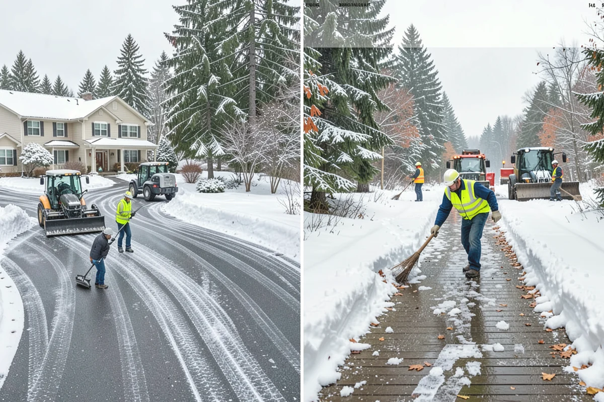 Police Station Snow Removal in Mercer Island, King County, WA - Identify patrol lots, sally ports, and public entrances