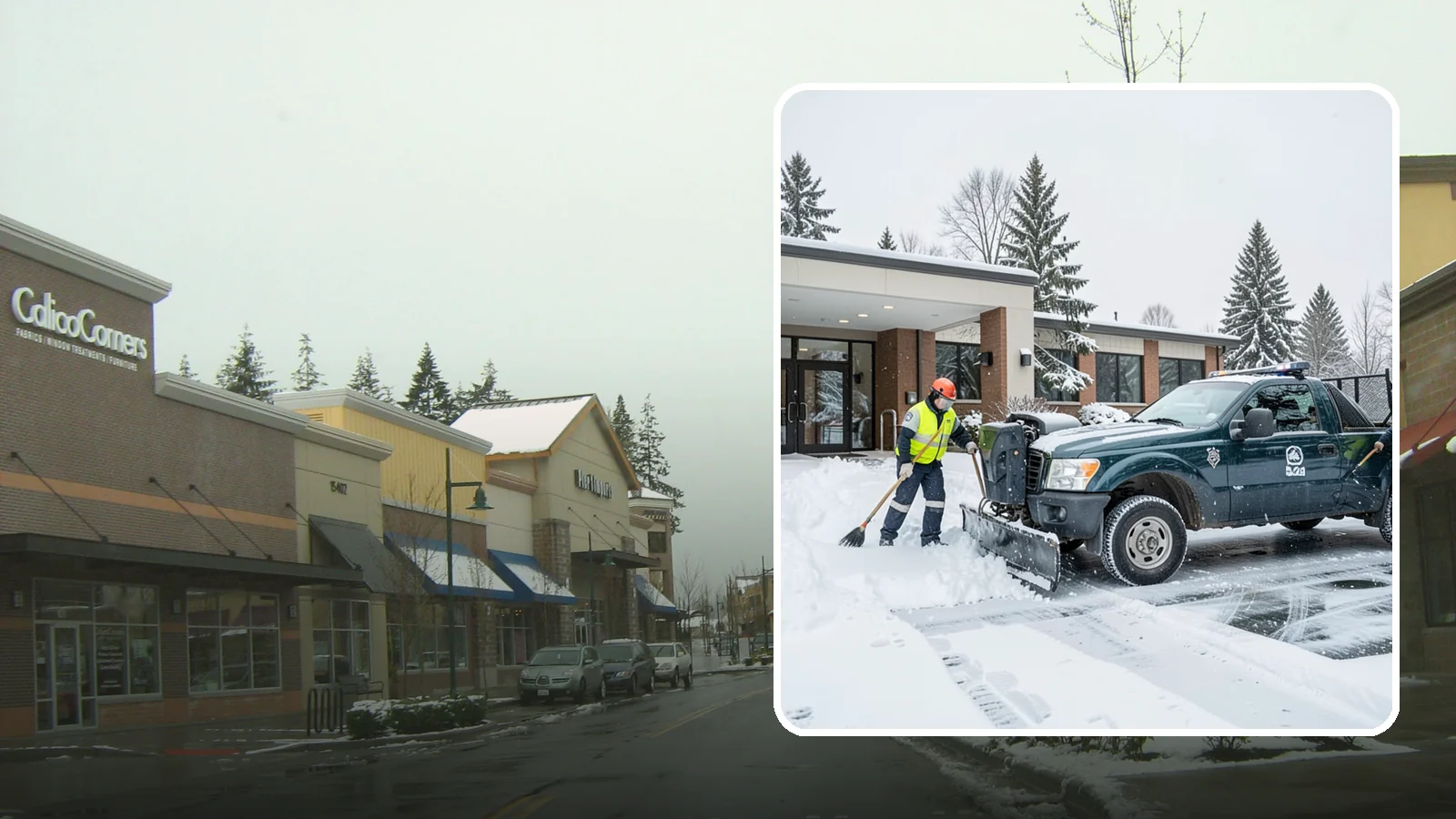 Police Station Snow Removal in Mill Creek, Snohomish County, WA - We keep police station lots, sally ports, and secure entrances clear so patrol vehicles and personnel move without delay in any...