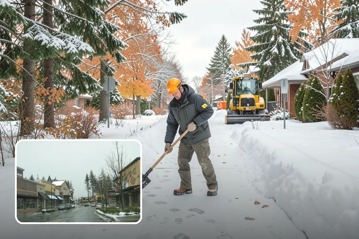 Police Station Snow Removal in Mill Creek, Snohomish County, WA - Patrol and staff lots cleared around the clock