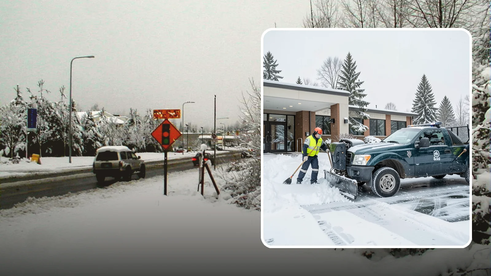 Police Station Snow Removal in Newcastle, King County, WA - We keep police station lots, sally ports, and secure entrances clear so patrol vehicles and personnel move without delay in any...