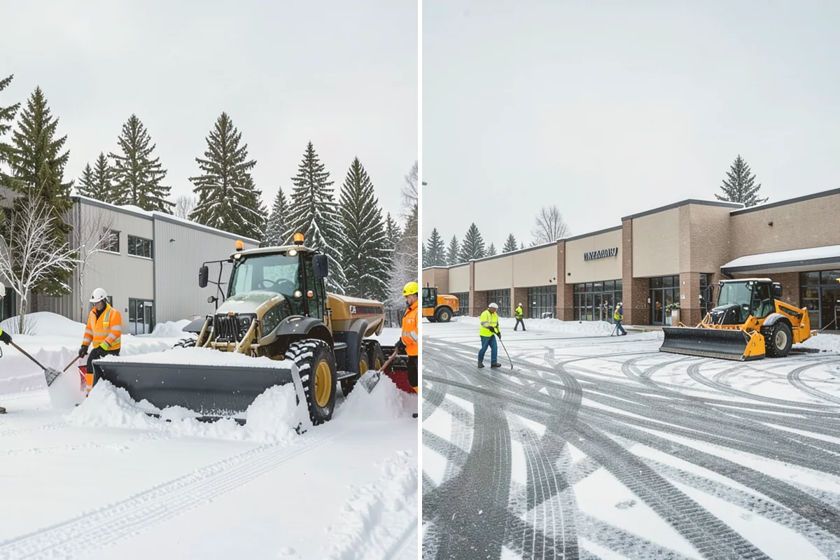 Police Station Snow Removal in Newcastle, King County, WA - Identify patrol lots, sally ports, and public entrances