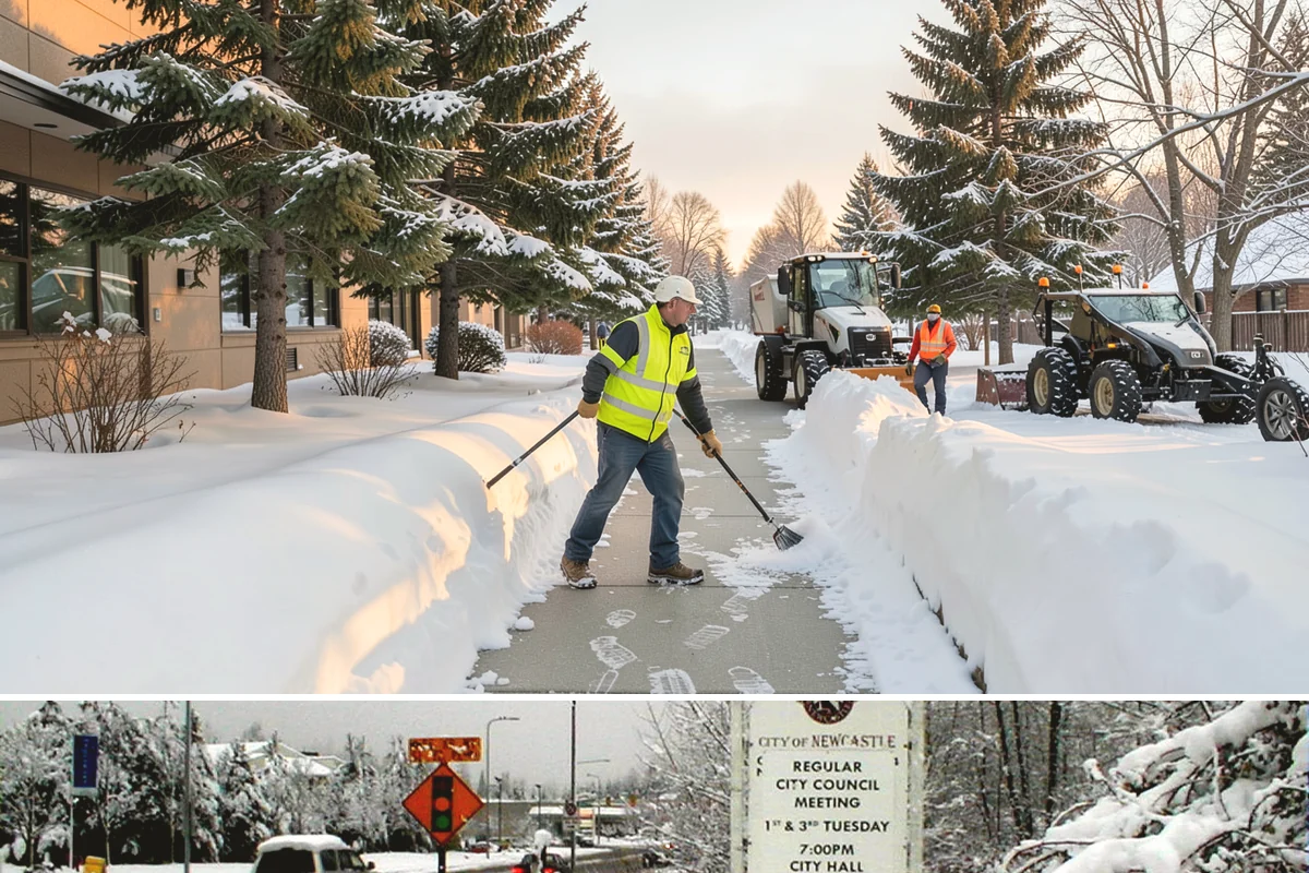 Police Station Snow Removal in Newcastle, King County, WA - Stations require reliable coverage from late November through February during lowland freeze events.