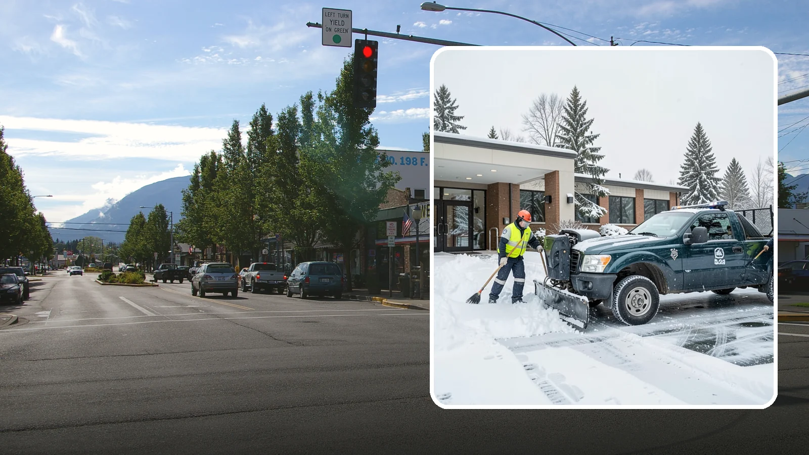 Police Station Snow Removal in North Bend, King County, WA - We keep police station lots, sally ports, and secure entrances clear so patrol vehicles and personnel move without delay in any...