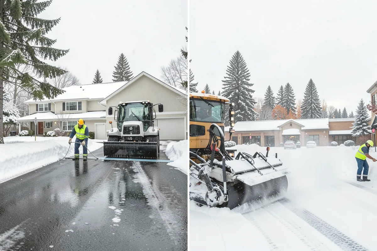 Police Station Snow Removal in North Bend, King County, WA - Identify patrol lots, sally ports, and public entrances
