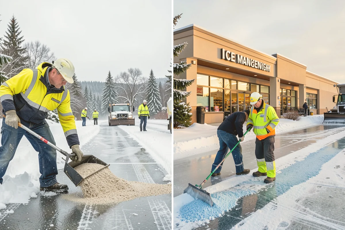 Police Station Snow Removal in Orting, Pierce County, WA - Identify patrol lots, sally ports, and public entrances