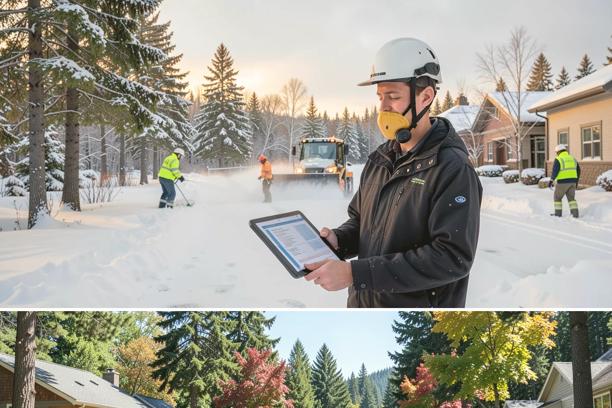 Police Station Snow Removal in Orting, Pierce County, WA - Stations require reliable coverage from late November through February during lowland freeze events.