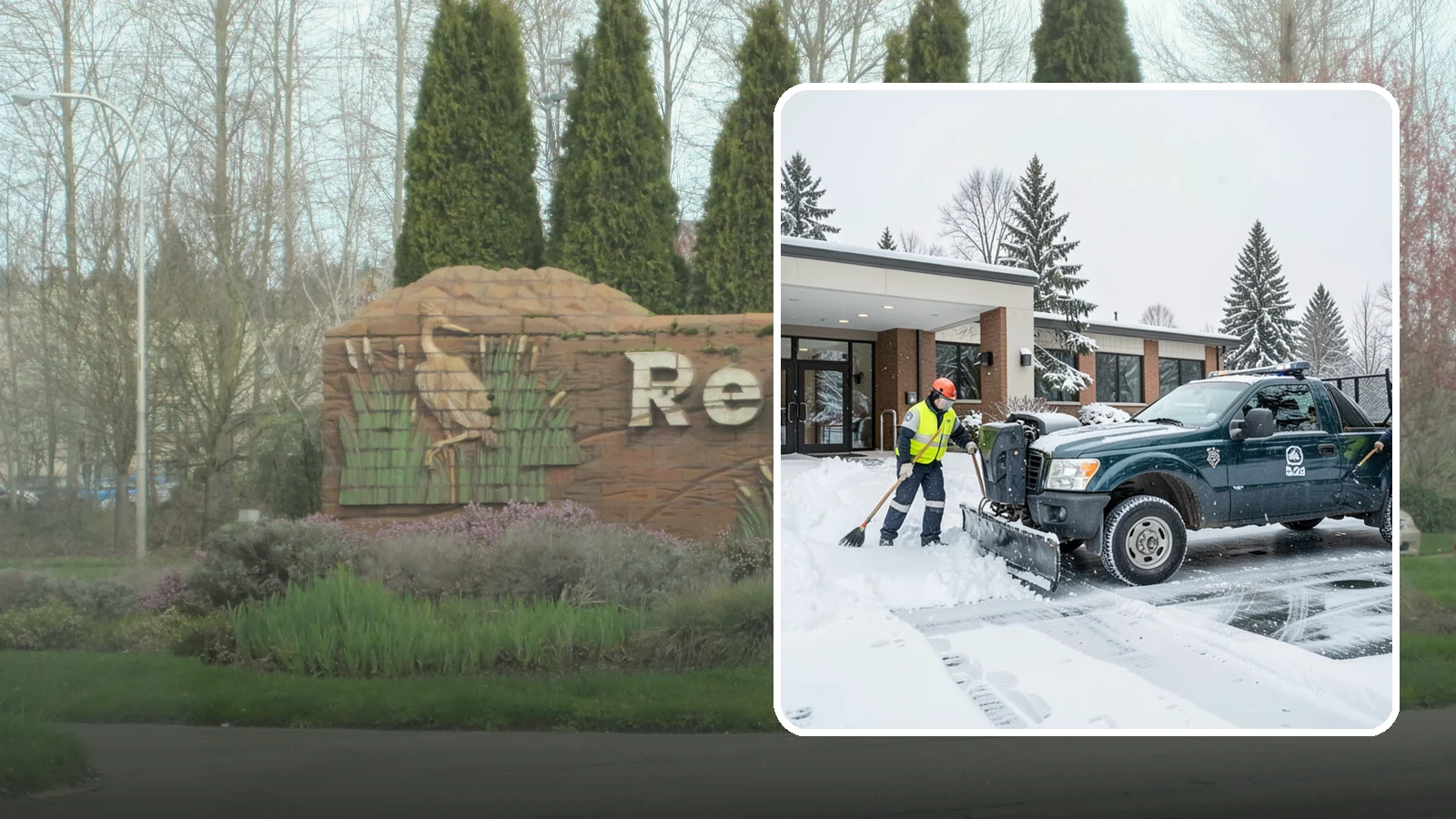 Police Station Snow Removal in Renton, King County, WA - We keep police station lots, sally ports, and secure entrances clear so patrol vehicles and personnel move without delay in any...