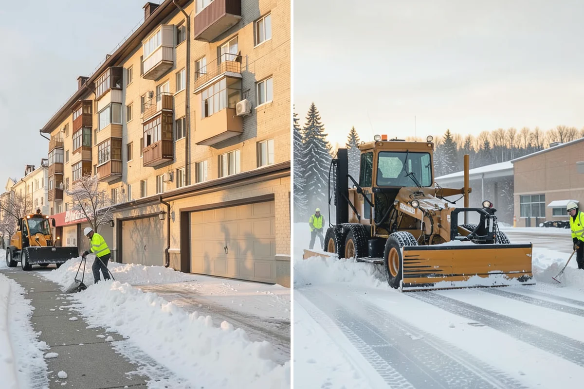 Police Station Snow Removal in Renton, King County, WA - Identify patrol lots, sally ports, and public entrances