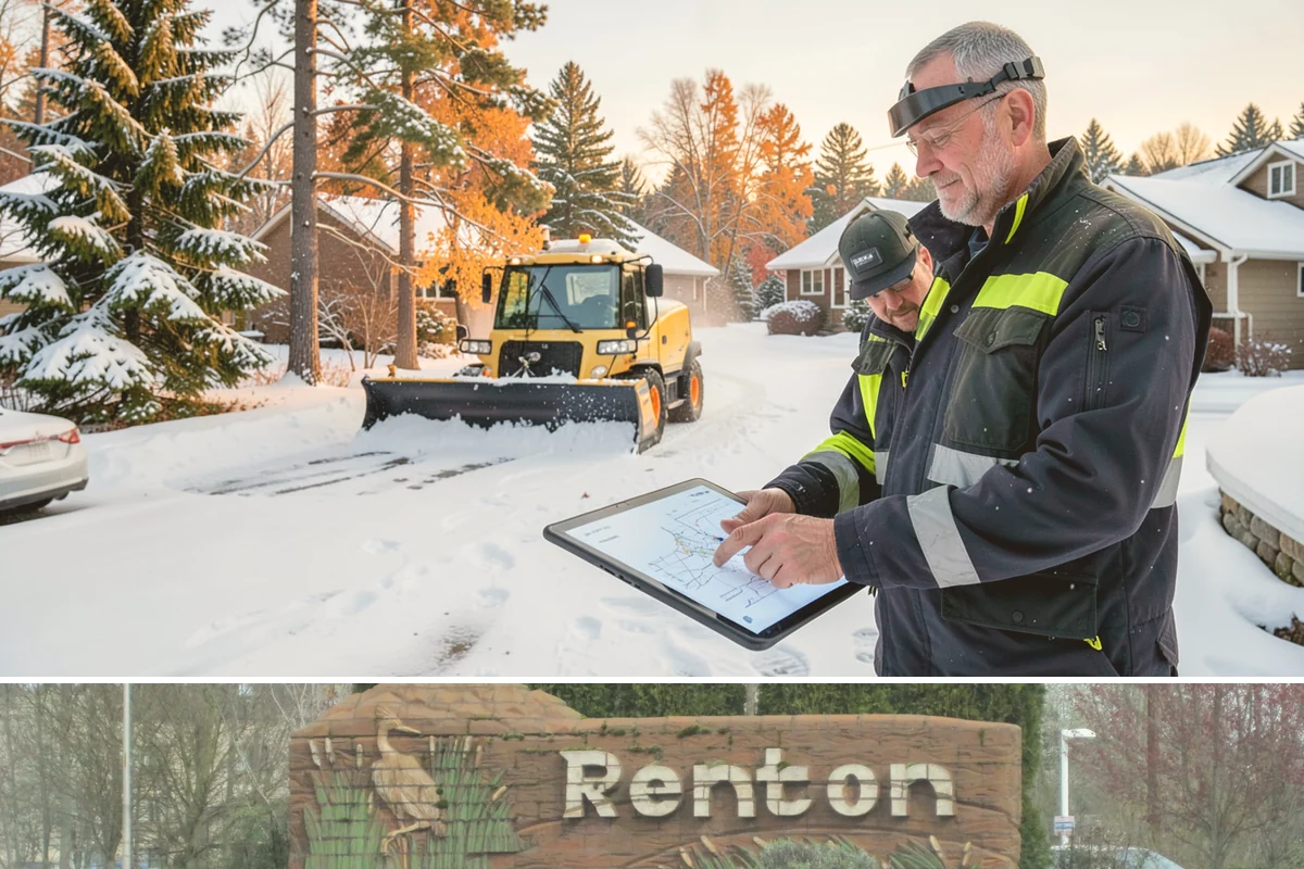 Police Station Snow Removal in Renton, King County, WA - Stations require reliable coverage from late November through February during lowland freeze events.