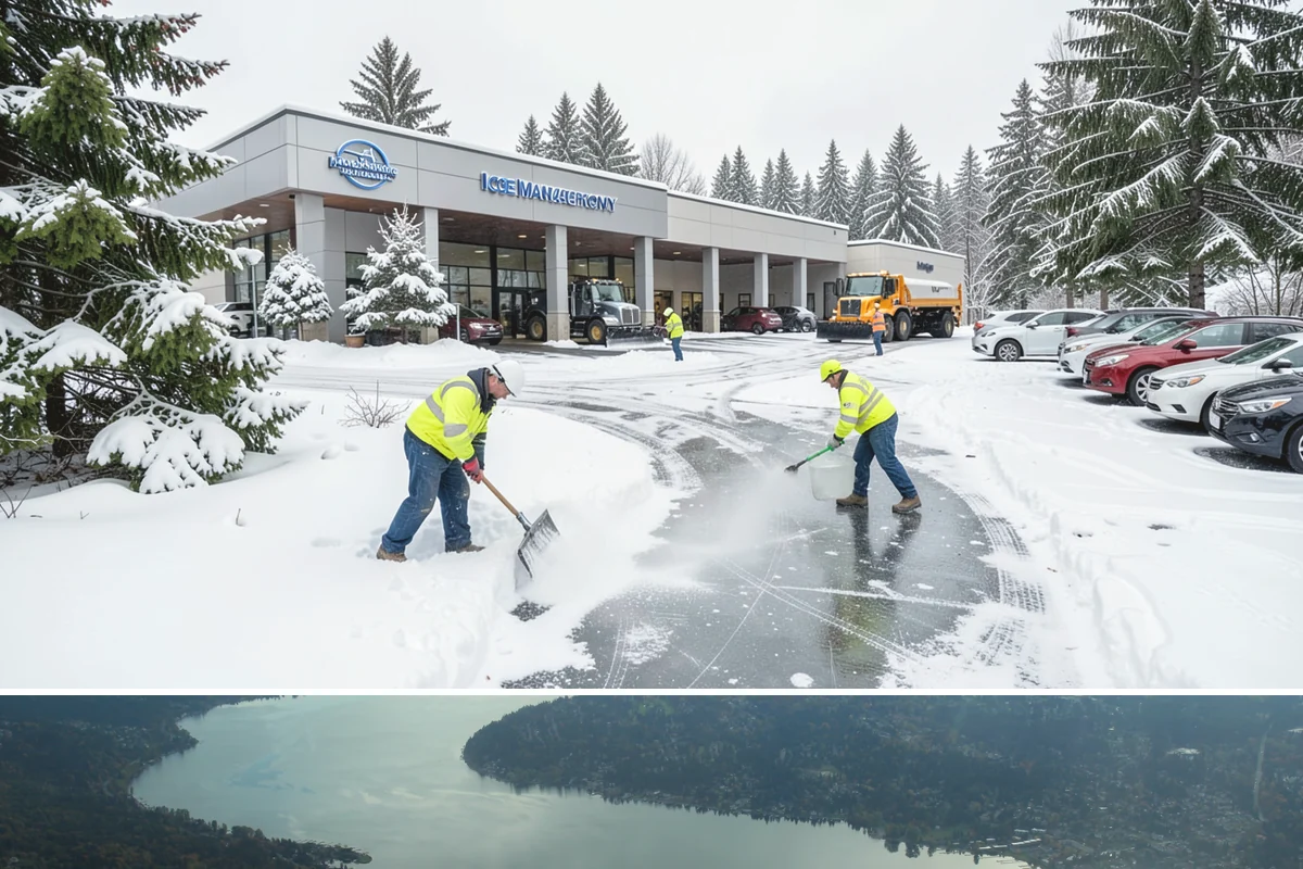 Police Station Snow Removal in Sammamish, King County, WA - Stations require reliable coverage from late November through February during lowland freeze events.