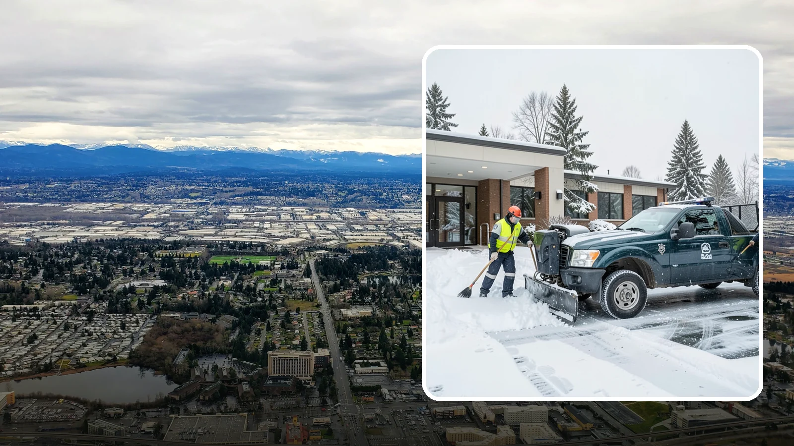 Police Station Snow Removal in SeaTac, King County, WA - We keep police station lots, sally ports, and secure entrances clear so patrol vehicles and personnel move without delay in any...