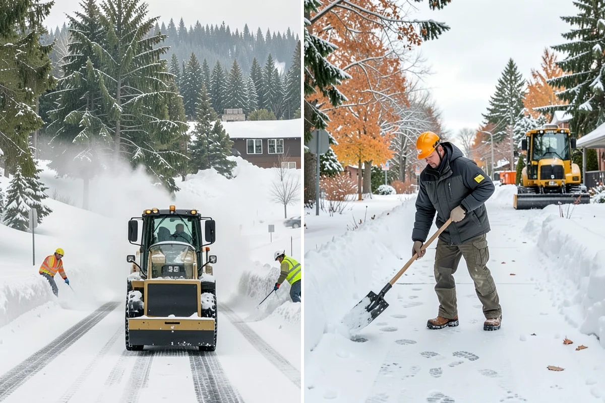 Police Station Snow Removal in SeaTac, King County, WA - Identify patrol lots, sally ports, and public entrances