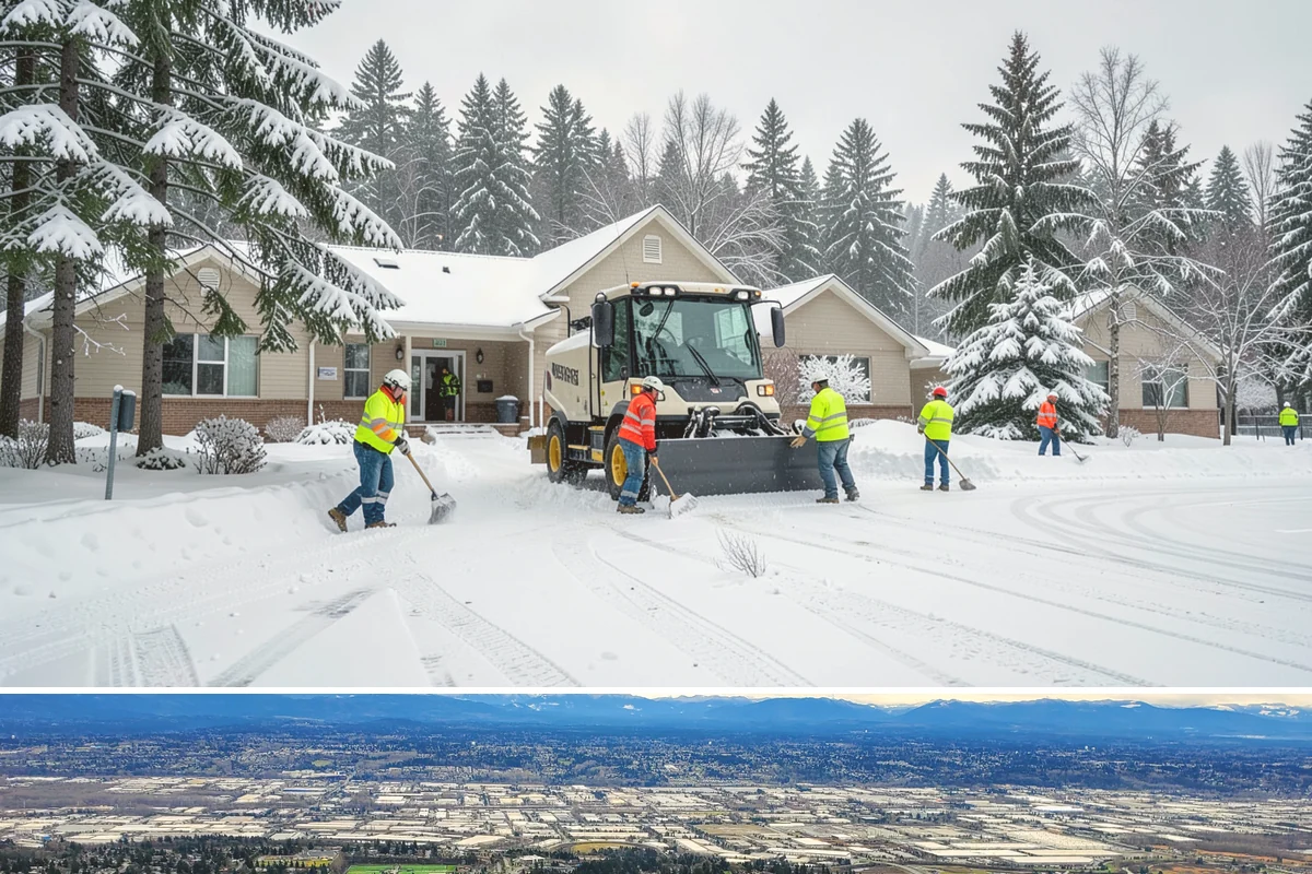 Police Station Snow Removal in SeaTac, King County, WA - Stations require reliable coverage from late November through February during lowland freeze events.