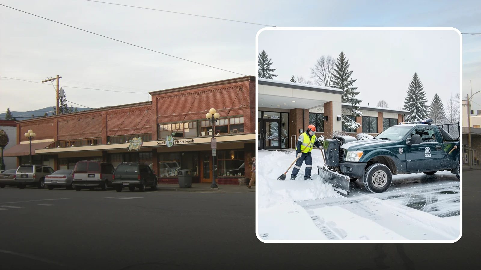 Police Station Snow Removal in Sedro-Woolley, Skagit County, WA - We keep police station lots, sally ports, and secure entrances clear so patrol vehicles and personnel move without delay in any...