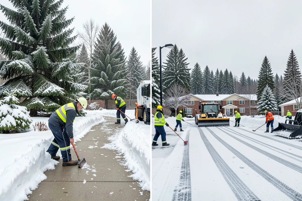 Police Station Snow Removal in Sedro-Woolley, Skagit County, WA - Identify patrol lots, sally ports, and public entrances