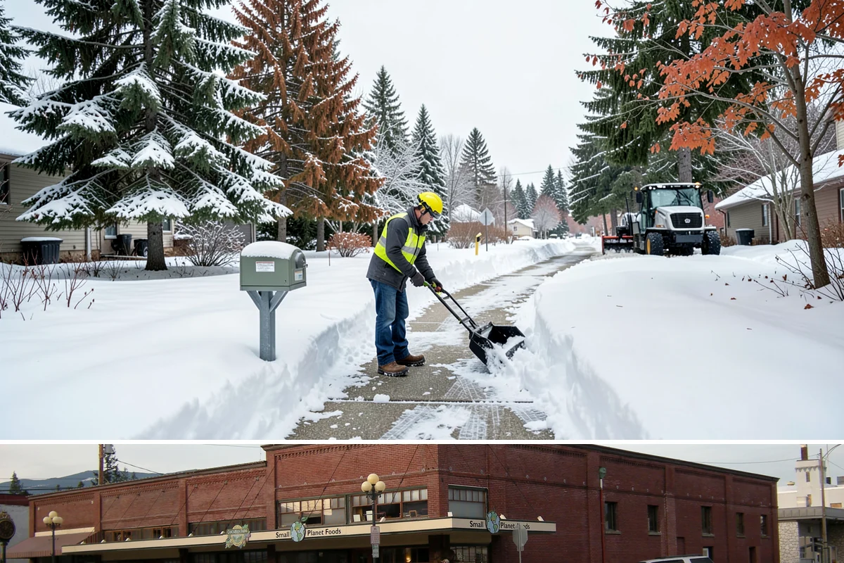 Police Station Snow Removal in Sedro-Woolley, Skagit County, WA - Stations require reliable coverage from late November through February during lowland freeze events.