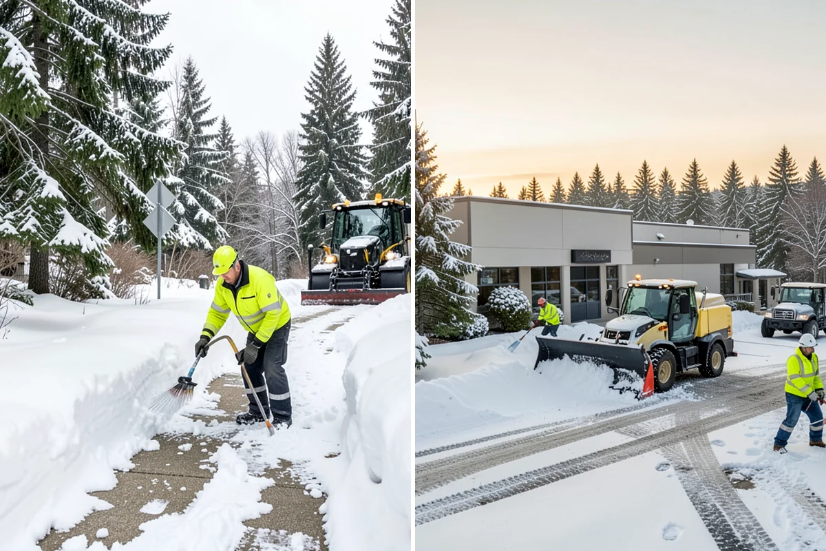 Police Station Snow Removal in Snoqualmie, King County, WA - Identify patrol lots, sally ports, and public entrances