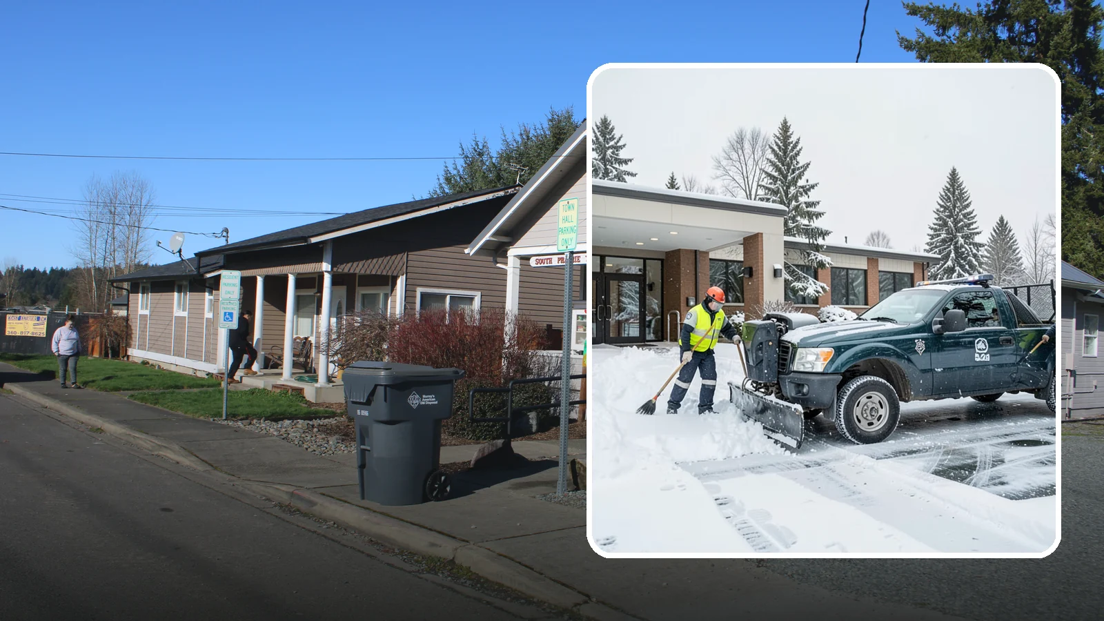 Police Station Snow Removal in South Prairie, Pierce County, WA - We keep police station lots, sally ports, and secure entrances clear so patrol vehicles and personnel move without delay in any...