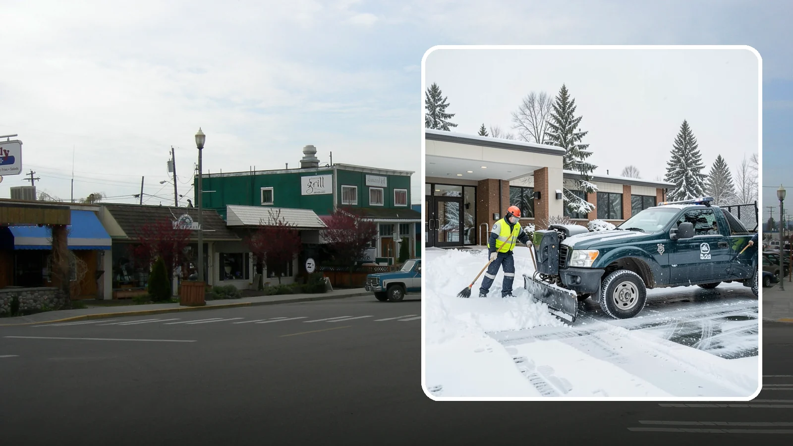 Police Station Snow Removal in Stanwood, Snohomish County, WA - We keep police station lots, sally ports, and secure entrances clear so patrol vehicles and personnel move without delay in any...