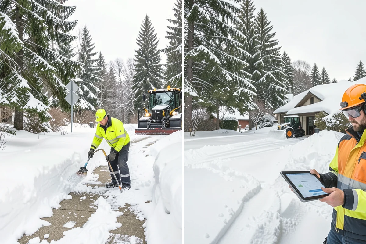 Police Station Snow Removal in Steilacoom, Pierce County, WA - Identify patrol lots, sally ports, and public entrances