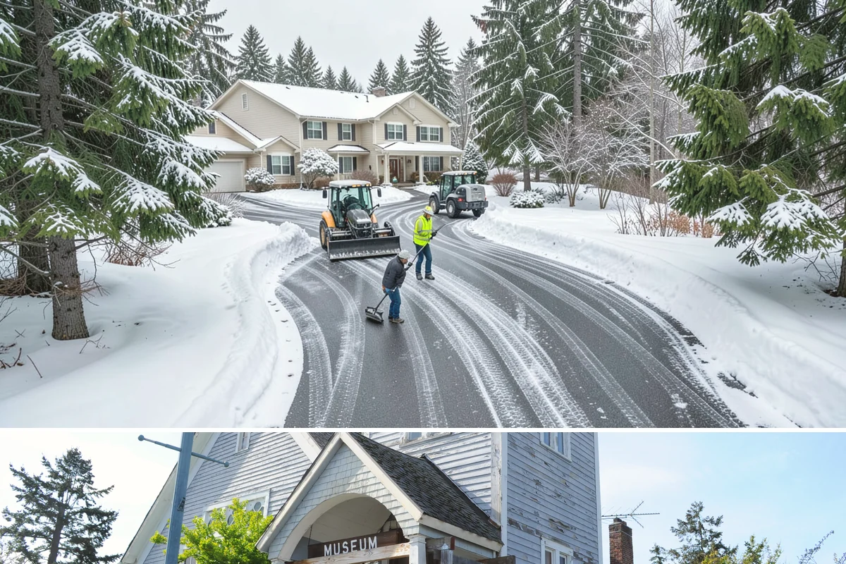 Police Station Snow Removal in Steilacoom, Pierce County, WA - Stations require reliable coverage from late November through February during lowland freeze events.